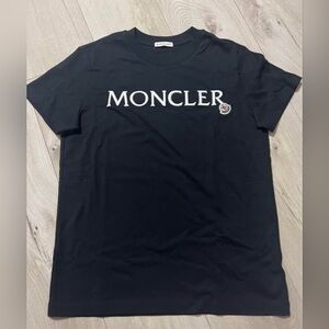 Moncler Woomen Dark Blue Tee with Logo